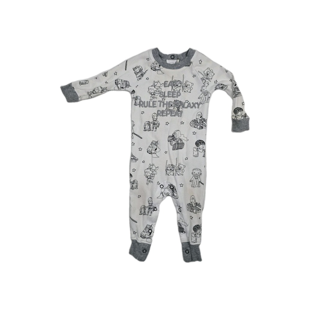 Disney Baby Star Wars Eat Sleep Rule The Galaxy‎ 6-9 Months One Piece Bodysuit